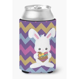 Caroline'S Treasures Easter Rabbit With Chocolate Heart Can Or Bottle Hugger, Can Hugger, Multicolor