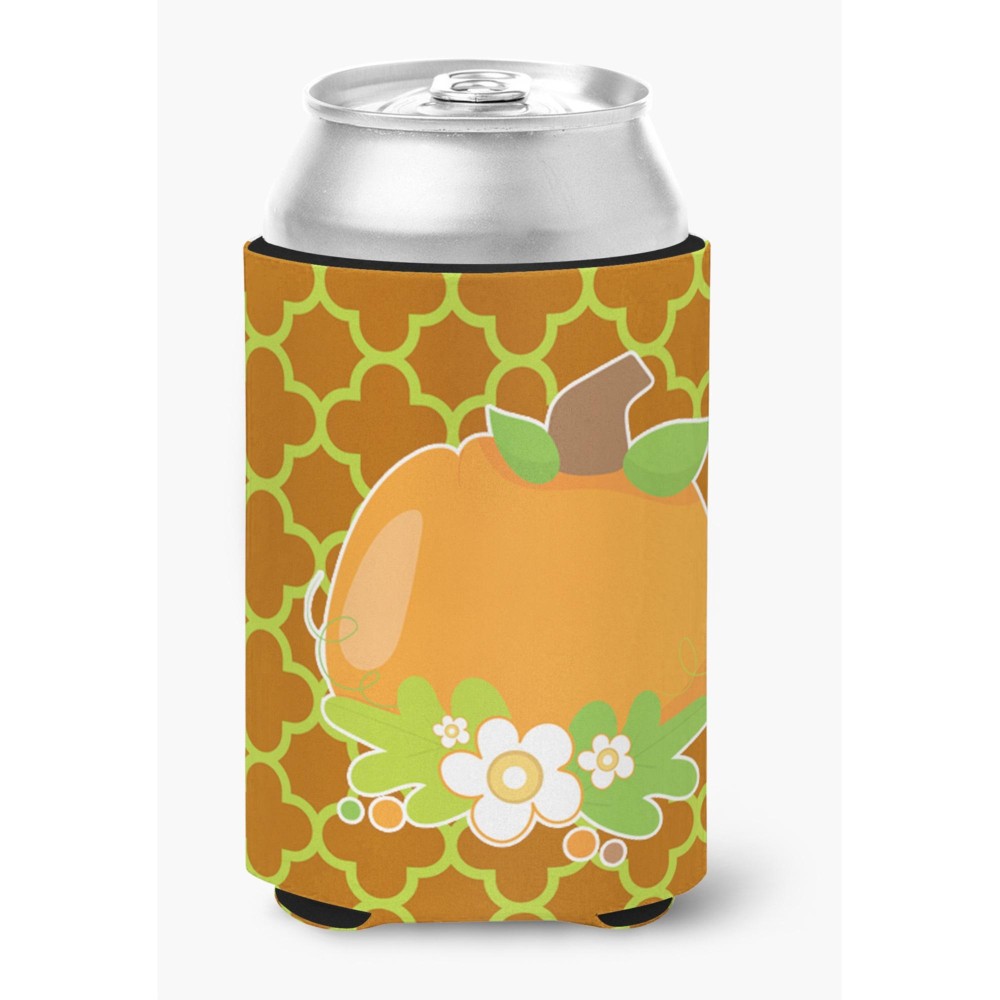 Caroline'S Treasures Fall Pumpkin Orange Quatrfoil Can Or Bottle Hugger, Can Hugger, Multicolor