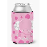 Caroline'S Treasures Elephant With Pink Polkadots Can Or Bottle Hugger, Can Hugger, Multicolor