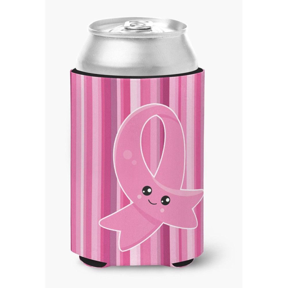 Caroline'S Treasures Breast Cancer Awareness Ribbon Face Can Or Bottle Hugger, Can Hugger, Multicolor