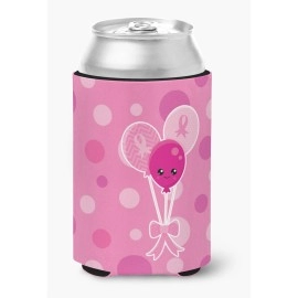 Caroline'S Treasures Breast Cancer Awareness Ribbon Balloons Can Or Bottle Hugger, Can Hugger, Multicolor