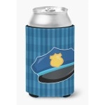 Caroline'S Treasures Police Hat Can Or Bottle Hugger, Can Hugger, Multicolor