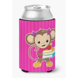 Caroline'S Treasures Monkey & School Books Can Or Bottle Hugger, Can Hugger, Multicolor