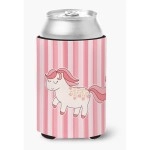 Caroline'S Treasures Little Pink Pony Can Or Bottle Hugger, Can Hugger, Multicolor