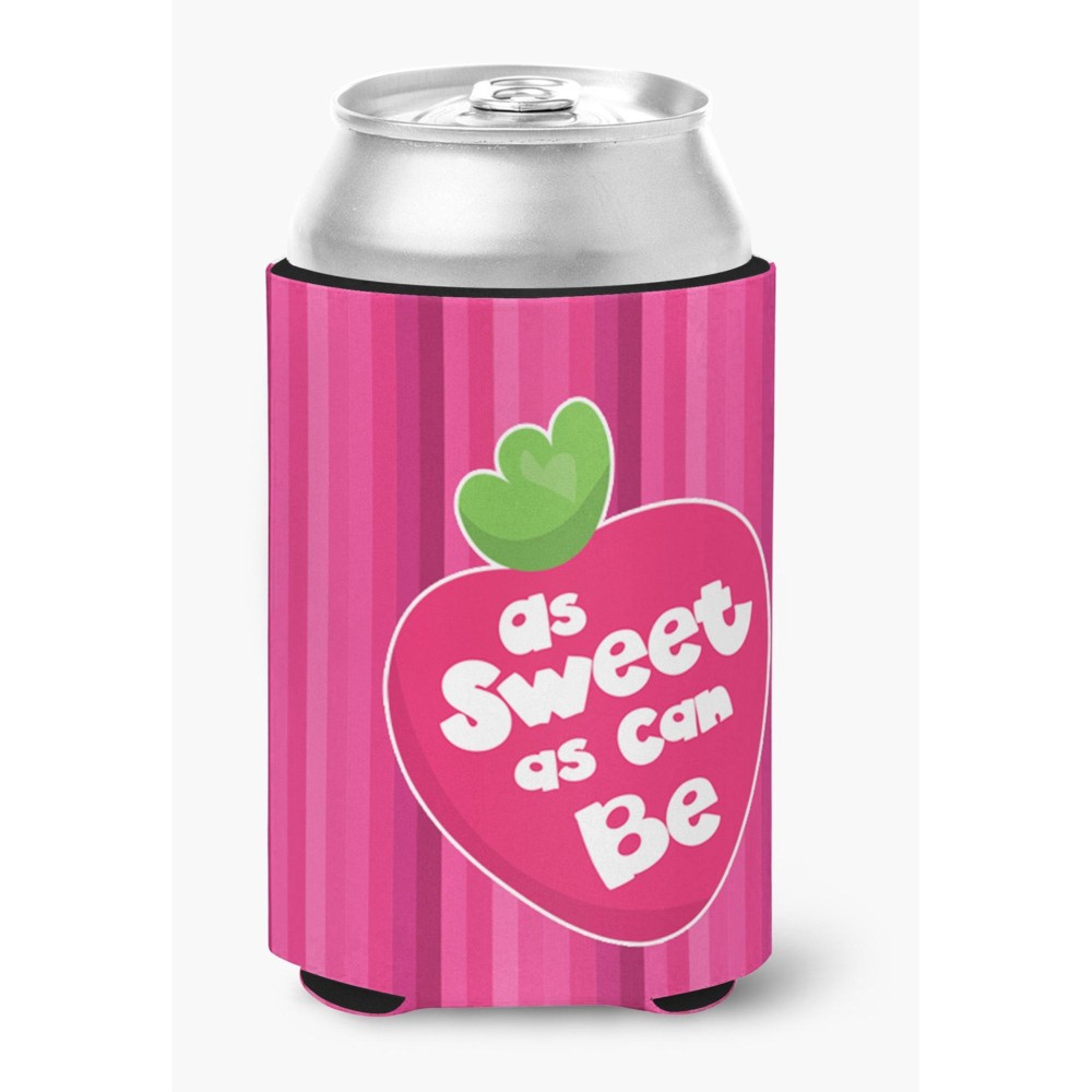 Caroline'S Treasures Stawberry As Sweet As Can Be Can Or Bottle Hugger, Can Hugger, Multicolor