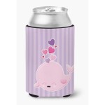 Caroline'S Treasures Pink Whale Can Or Bottle Hugger, Can Hugger, Multicolor