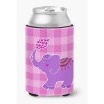 Caroline'S Treasures Purple Elephant Can Or Bottle Hugger, Can Hugger, Multicolor