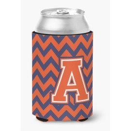 Caroline'S Treasures Cj1042-Acc Letter A Chevron Orange And Blue Can Or Bottle Hugger, Multicolor