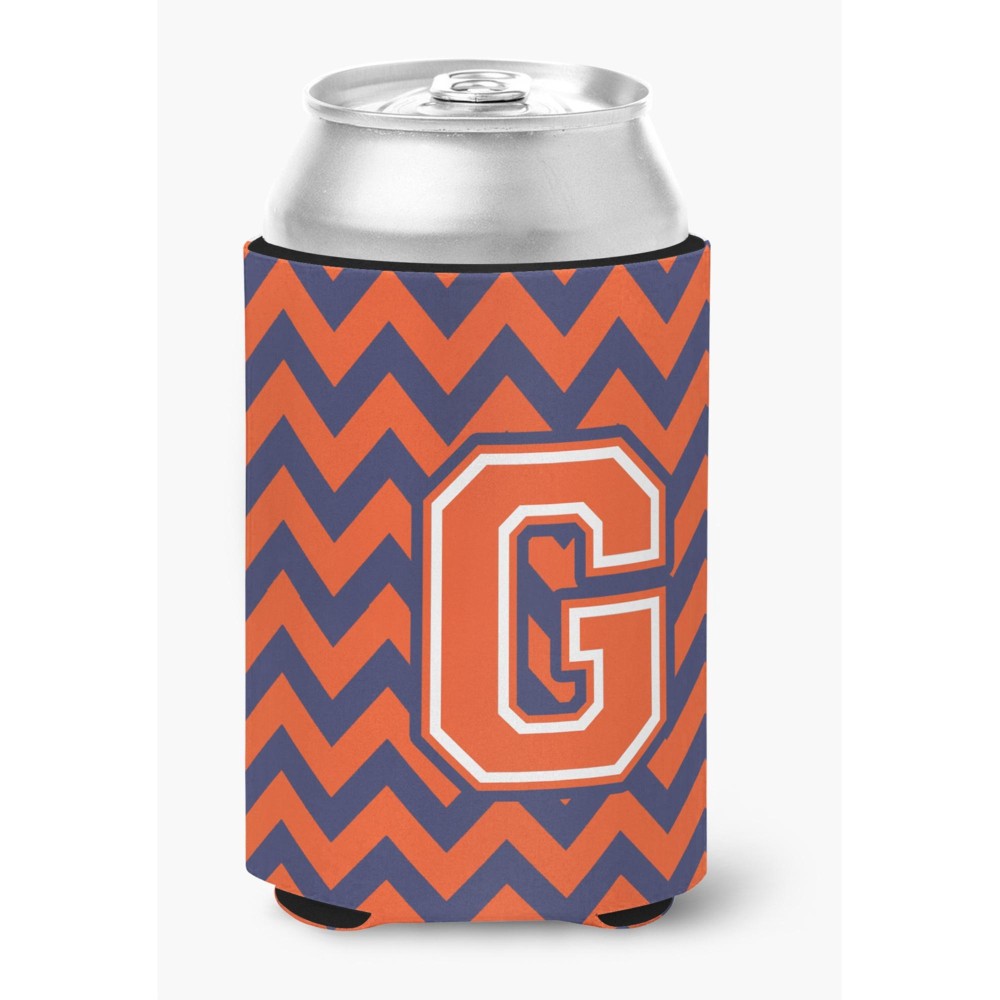 Caroline'S Treasures Cj1042-Gcc Letter G Chevron Orange And Blue Can Or Bottle Hugger, Multicolor