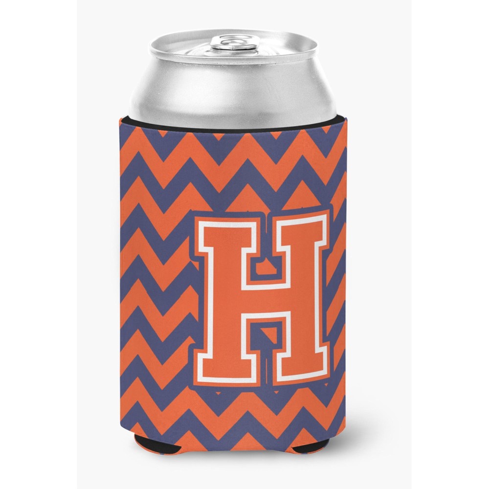 Caroline'S Treasures Cj1042-Hcc Letter H Chevron Orange And Blue Can Or Bottle Hugger, Multicolor