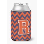 Caroline'S Treasures Cj1042-Rcc Letter R Chevron Orange And Blue Can Or Bottle Hugger, Multicolor