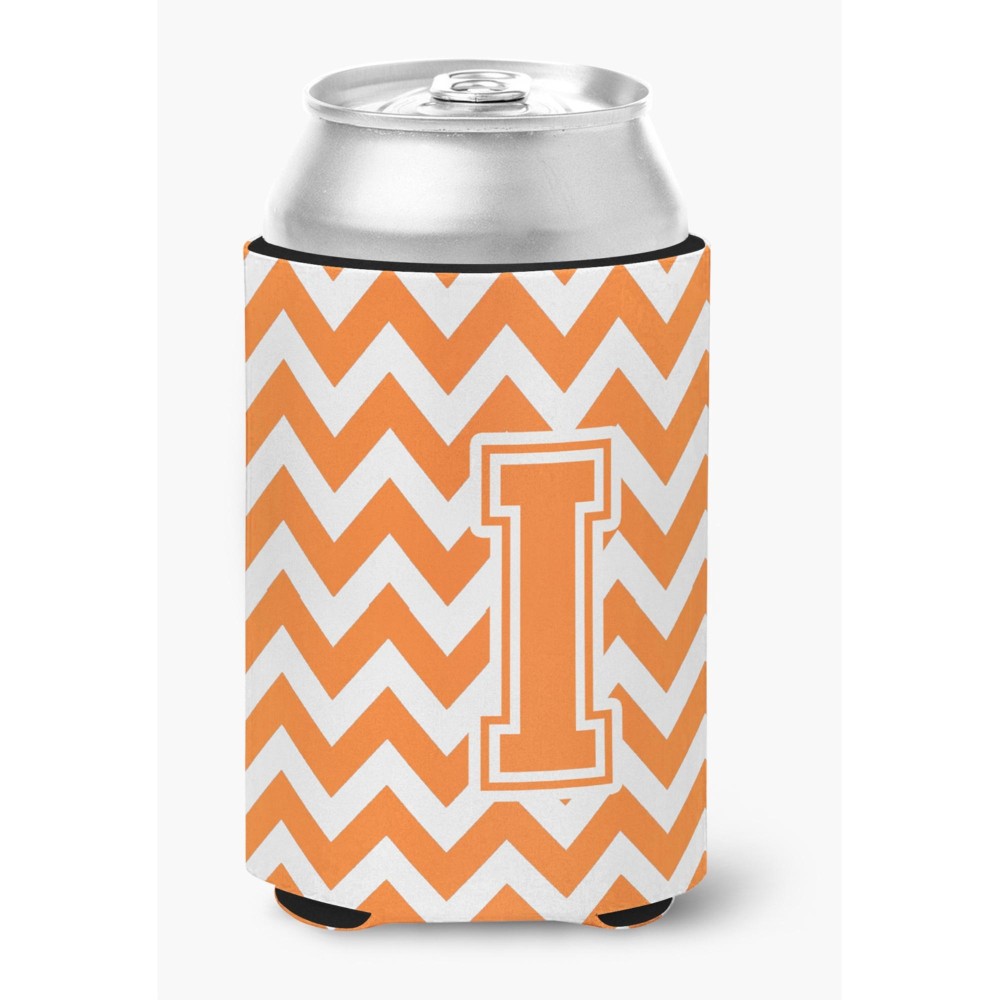 Caroline'S Treasures Cj1046-Icc Letter I Chevron Orange And White Can Or Bottle Hugger, Multicolor