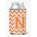 Caroline'S Treasures Cj1046-Ncc Letter N Chevron Orange And White Can Or Bottle Hugger, Multicolor