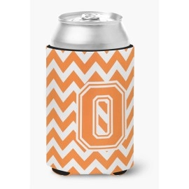 Caroline'S Treasures Cj1046-Occ Letter O Chevron Orange And White Can Or Bottle Hugger, Multicolor