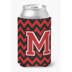 Caroline'S Treasures Cj1047-Mcc Letter M Chevron Black And Red Can Or Bottle Hugger, Multicolor