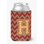 Caroline'S Treasures Cj1048-Hcc Letter H Chevron Garnet And Gold Can Or Bottle Hugger, Multicolor