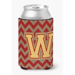 Caroline'S Treasures Cj1048-Wcc Letter W Chevron Garnet And Gold Can Or Bottle Hugger, Multicolor