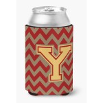 Caroline'S Treasures Cj1048-Ycc Letter Y Chevron Garnet And Gold Can Or Bottle Hugger, Multicolor