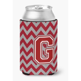 Caroline'S Treasures Cj1049-Gcc Letter G Chevron Maroon And White Can Or Bottle Hugger, Multicolor