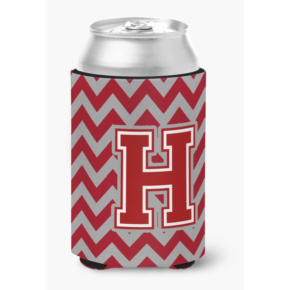 Caroline'S Treasures Cj1049-Hcc Letter H Chevron Maroon And White Can Or Bottle Hugger, Multicolor