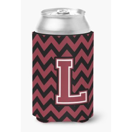 Caroline'S Treasures Cj1052-Lcc Letter L Chevron Garnet And Black Can Or Bottle Hugger, Multicolor