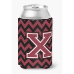 Caroline'S Treasures Cj1052-Xcc Letter X Chevron Garnet And Black Can Or Bottle Hugger, Multicolor