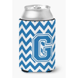 Caroline'S Treasures Cj1056-Gcc Letter G Chevron Blue And White Can Or Bottle Hugger, Multicolor