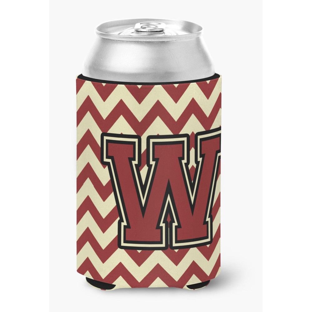 Caroline'S Treasures Cj1061-Wcc Letter W Chevron Maroon And Gold Can Or Bottle Hugger, Multicolor