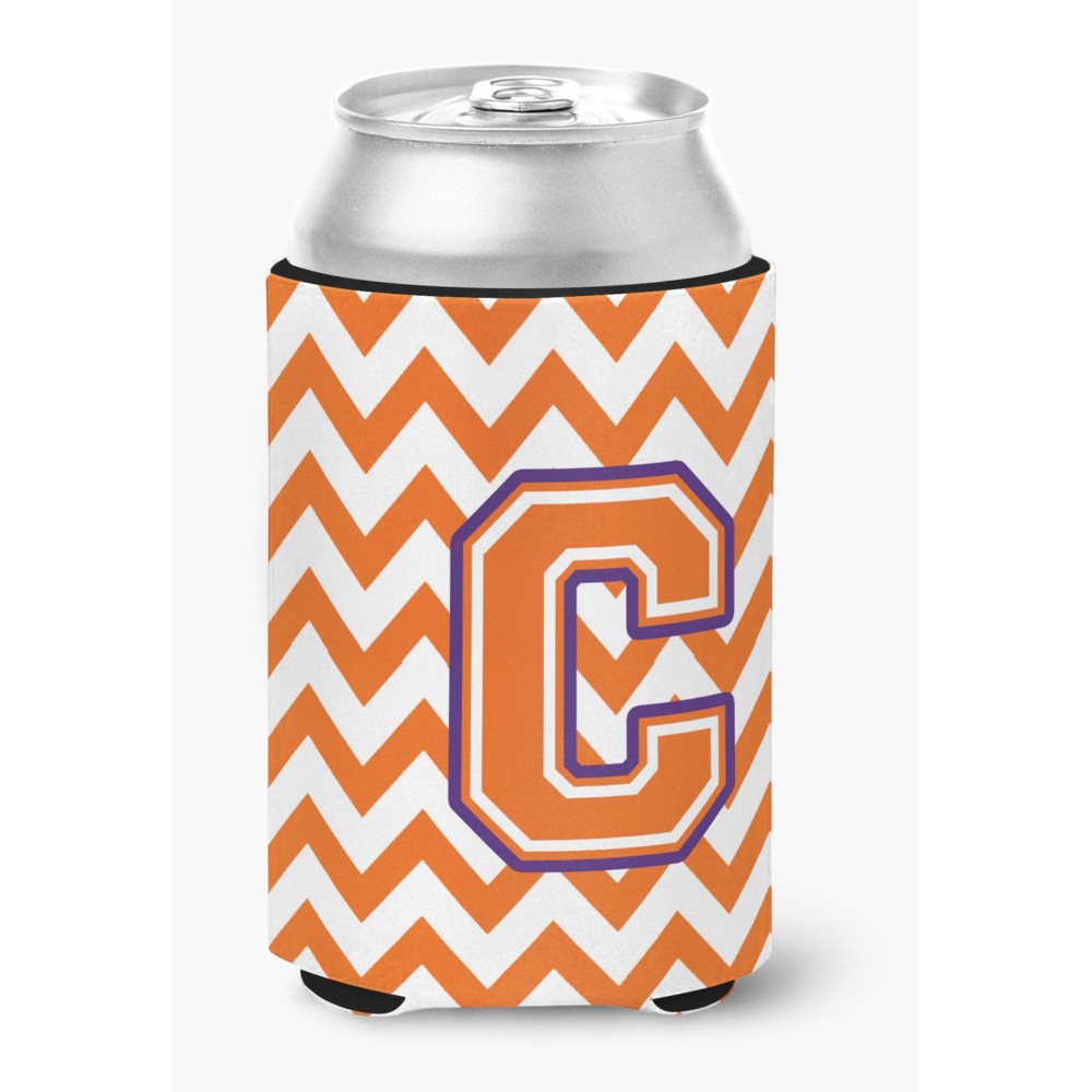 Caroline'S Treasures Cj1062-Ccc Letter C Chevron Orange And Regalia Can Or Bottle Hugger, Multicolor