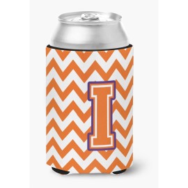 Caroline'S Treasures Cj1062-Icc Letter I Chevron Orange And Regalia Can Or Bottle Hugger, Multicolor