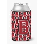 Caroline'S Treasures Cj1073-Bcc Letter B Football Red, Black And White Can Or Bottle Hugger, Multicolor