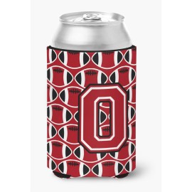 Caroline'S Treasures Cj1073-Occ Letter O Football Red, Black And White Can Or Bottle Hugger, Multicolor