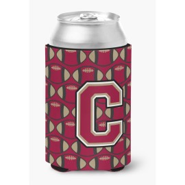 Caroline'S Treasures Cj1078-Ccc Letter C Football Garnet And Gold Can Or Bottle Hugger, Multicolor