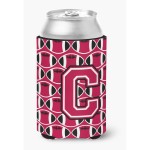 Caroline'S Treasures Cj1079-Ccc Letter C Football Crimson And White Can Or Bottle Hugger, Multicolor