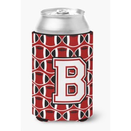 Caroline'S Treasures Cj1082-Bcc Letter B Football Cardinal And White Can Or Bottle Hugger, Multicolor