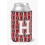 Caroline'S Treasures Cj1082-Hcc Letter H Football Cardinal And White Can Or Bottle Hugger, Multicolor