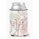 Letter H Love In Paris Pink Can Or Bottle Hugger Cj2002-Hcc