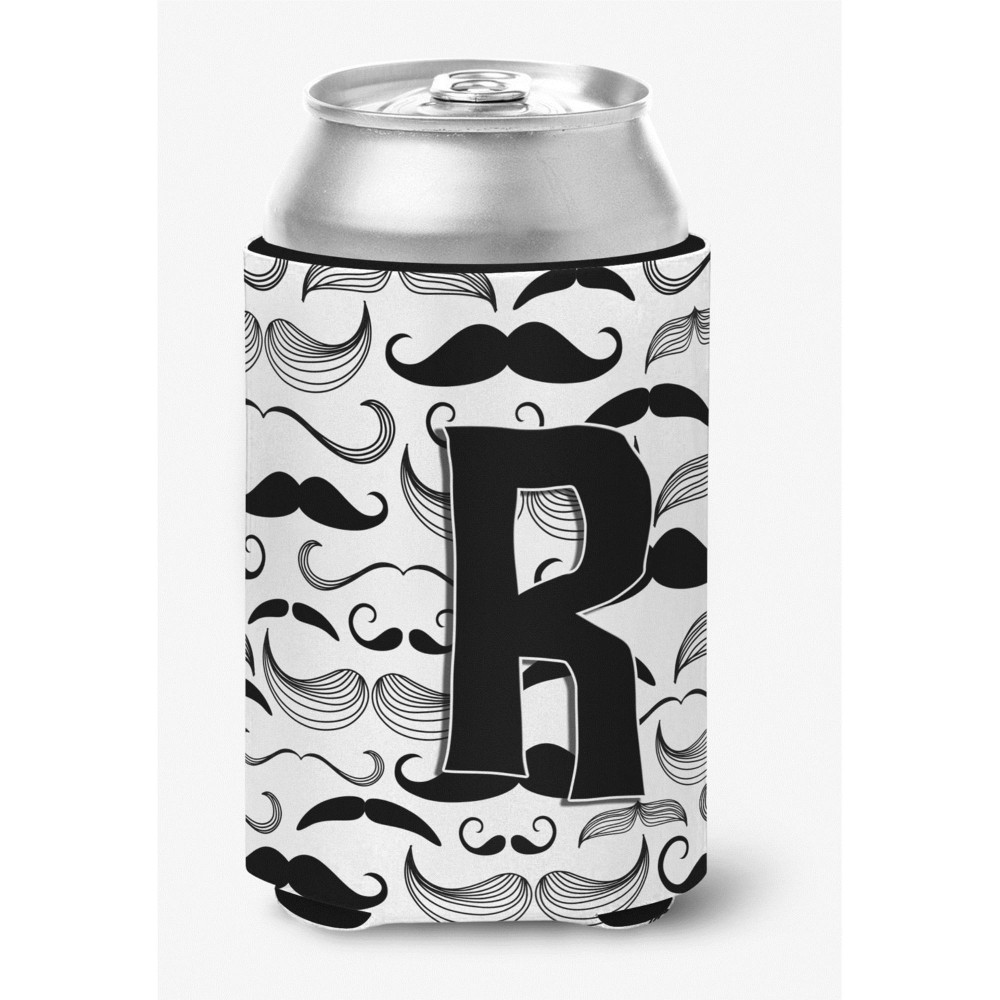 Letter R Moustache Initial Can Or Bottle Hugger Cj2009-Rcc