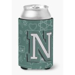 Letter N Back To School Initial Can Or Bottle Hugger Cj2010-Ncc