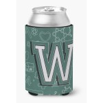 Letter W Back To School Initial Can Or Bottle Hugger Cj2010-Wcc