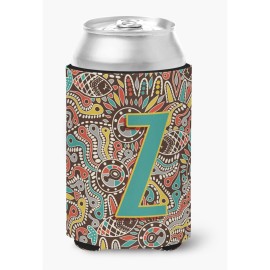 Letter Z Retro Tribal Alphabet Initial Can Or Bottle Hugger Cj2013-Zcc