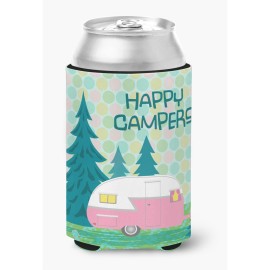 Caroline'S Treasures Happy Campers Glamping Trailer Can Or Bottle Hugger, Multicolor