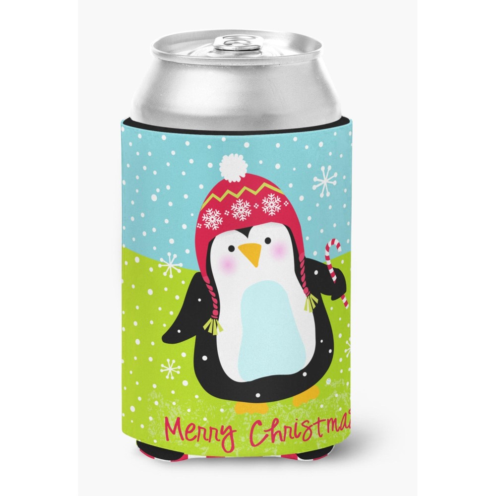 Caroline'S Treasures Vha3015Cc Merry Christmas Happy Penguin Can Or Bottle Hugger, Multicolor