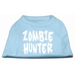 Zombie Hunter Screen Print Shirt Baby Blue Xxl