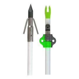 Muzzy Classic White Fish Arrow W/ Gar Point And Bottle Slide