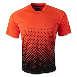 Vizari Ventura Short Sleeve Goalkeeper Jersey, Neon Orange/Black, Size Small