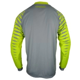 Vizari Youth Corsica GK Soccer Goalkeeper Jersey with Padded Elbows | for Boys and Girls (YL, Grey/Yellow)