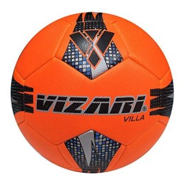 Vizari Villa Soccer Ball Orange/Black/Silver Size 5
