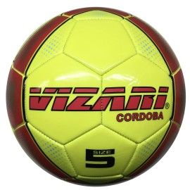 Vizari Sports Cordoba Usa Soccer Balls With Size 3, Size 4 & Size 5 For Girls, Boys & Kids Of All Ages - Unique Graphics - 5 Colors - Inflate & Play Outdoor Sports Balls. (3, Neon Yellow)