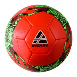 Vizari 'Toledo' Soccer Ball for Kids and Adults (5, Red/Green)
